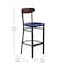 Flash Furniture Blue Vinyl Barstool with Walnut Wood Back, 2PK 2-XU-DG6V6BLV-WAL-GG - alternate 5